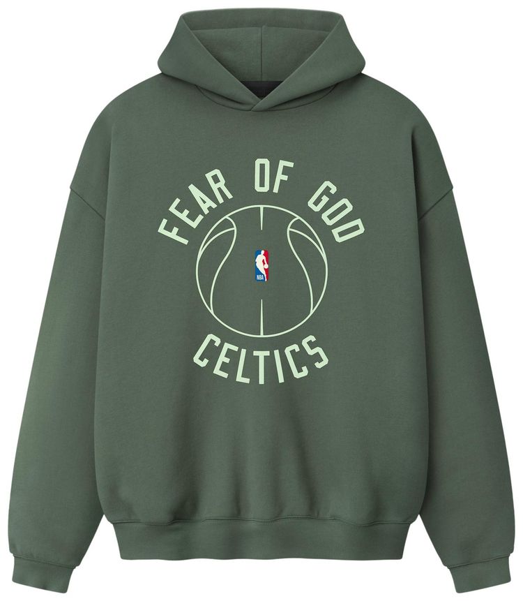Fear of God Essentials Celtics X Barkley Hendricks 90s Hoodie Balsam Green