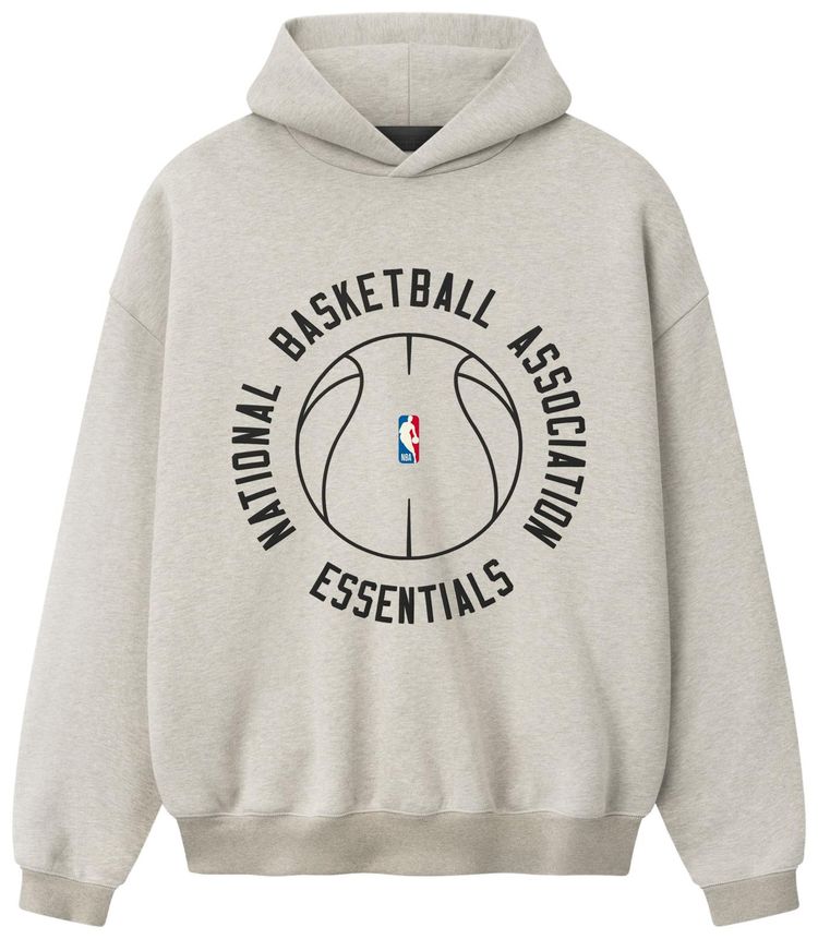 Fear of God Essentials NBA x Barkley Hendricks 90s Hoodie Heather Stone W Heather Rib