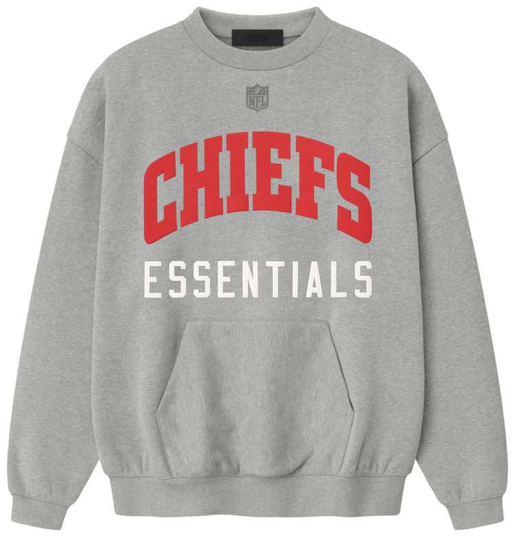 Fear of God Essentials Chiefs Sport Crewneck Concrete Heather