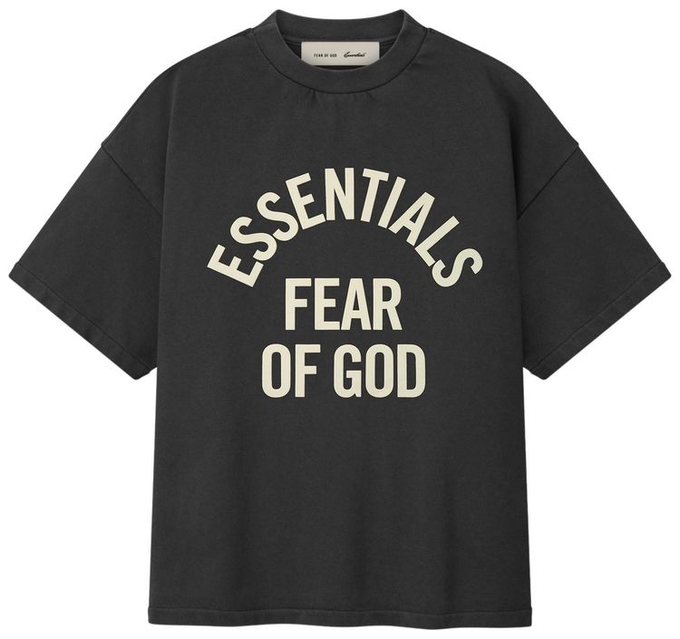 Fear of God Essentials Campus 90s Short Sleeve Tee Faded Black