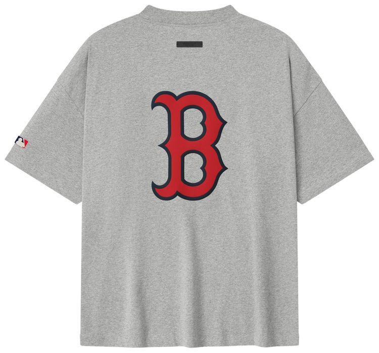 Fear of God Essentials Red Sox 90s Tee Concrete Heather