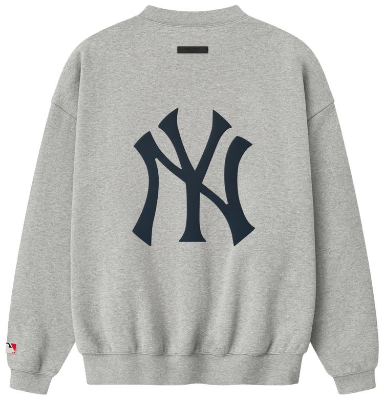 Fear of God Essentials Yankees Sport Crewneck Concrete Heather