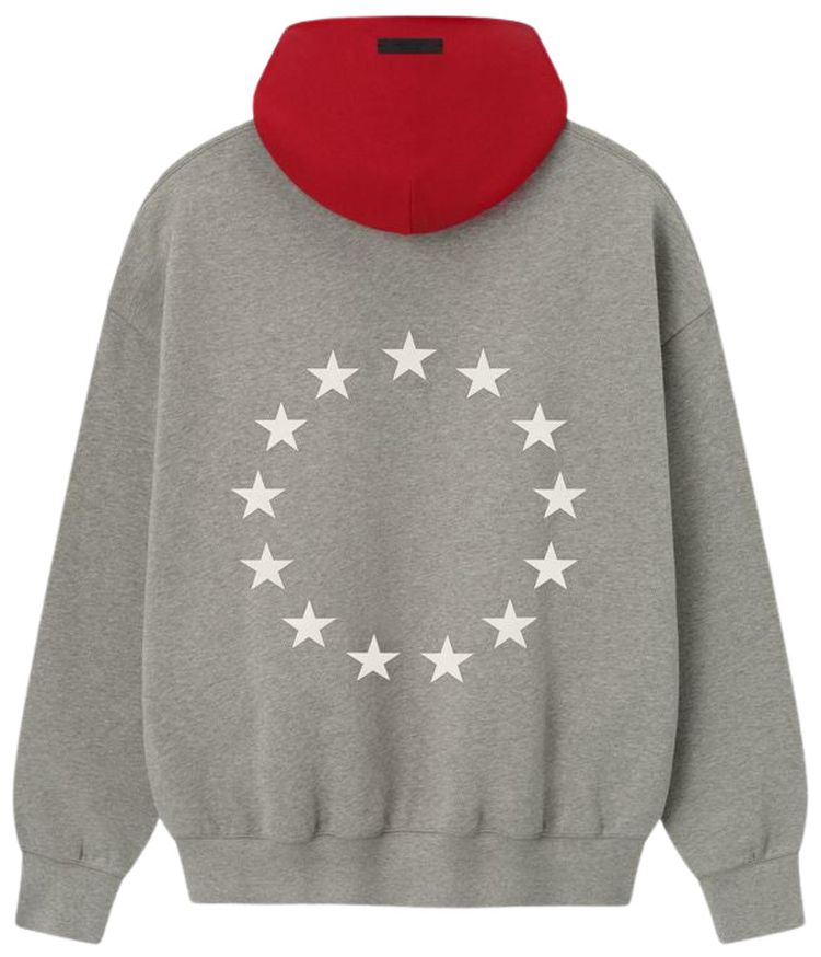 Fear of God Essentials Sixers Sport Hoodie Concrete Heather Red