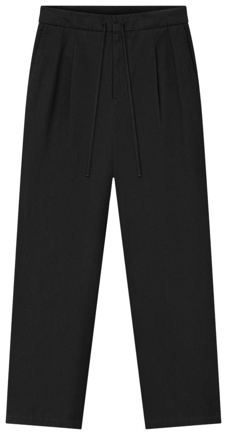 Fear of God Essentials Cotton Canvas Pleat Front Pant Vintage Black