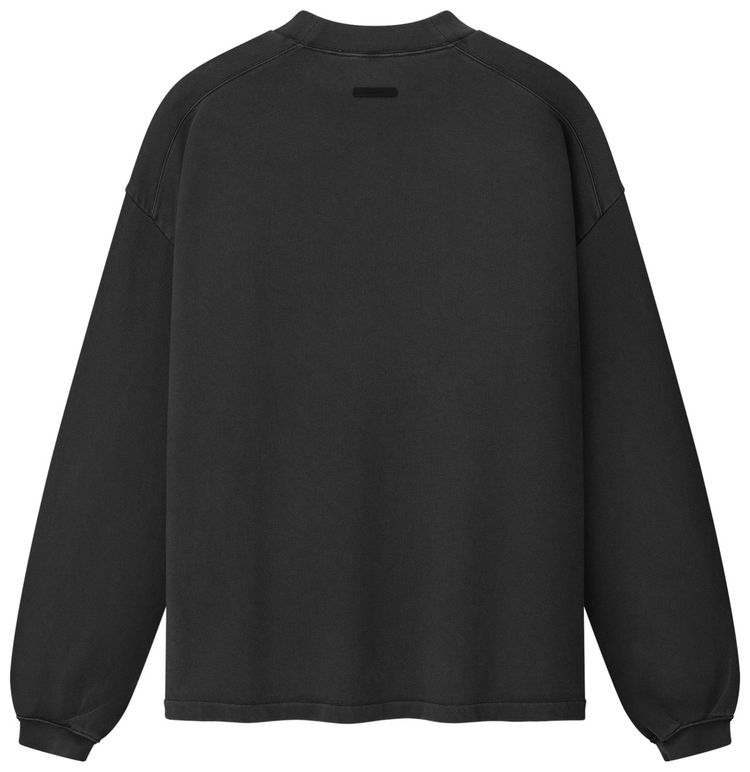 Fear of God Essentials Signature Classic Long Sleeve Tee Faded Black