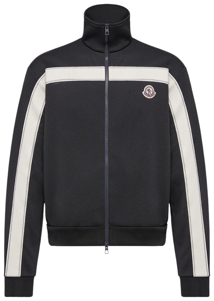 Moncler Zip Up Cardigan Black