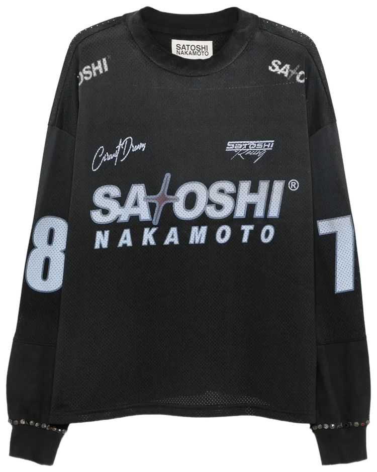 Satoshi Nakamoto Mesh Moto Jersey Black