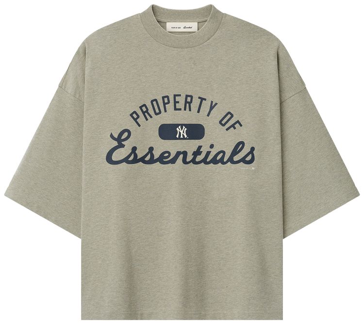 Fear of God Essentials Yankees Merch Tee Seal Heather