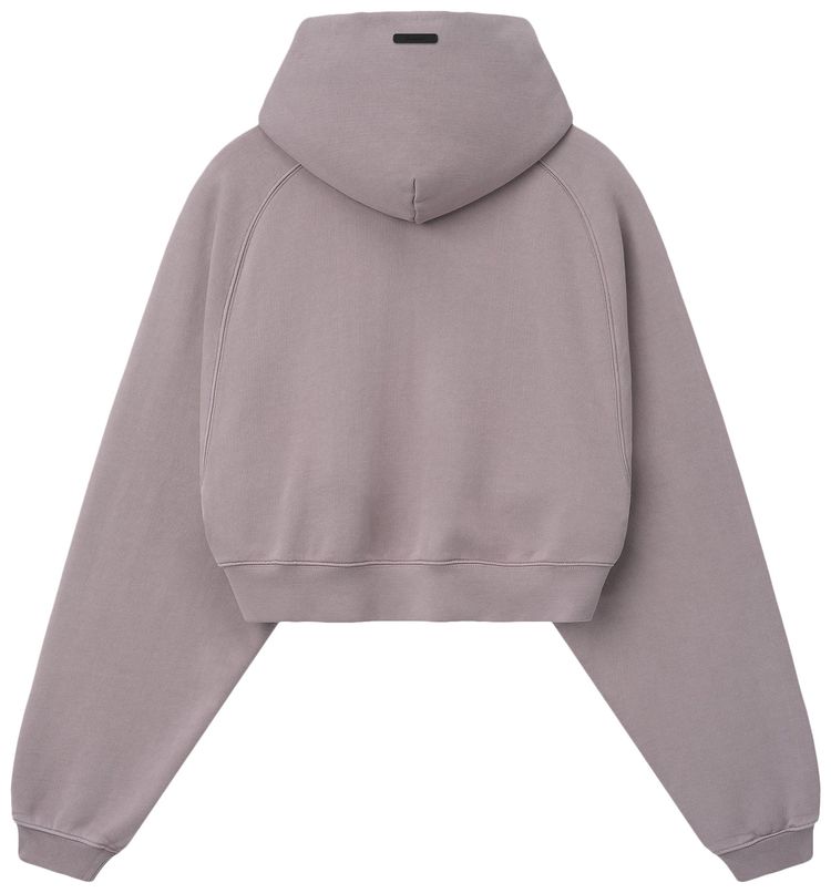 Fear of God Essentials Campus 90s Cropped Raglan Hoodie Faded Mauve
