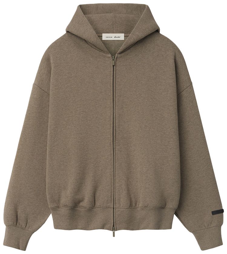 Fear of God Essentials Classic Zip Up Hoodie Homestead Heather