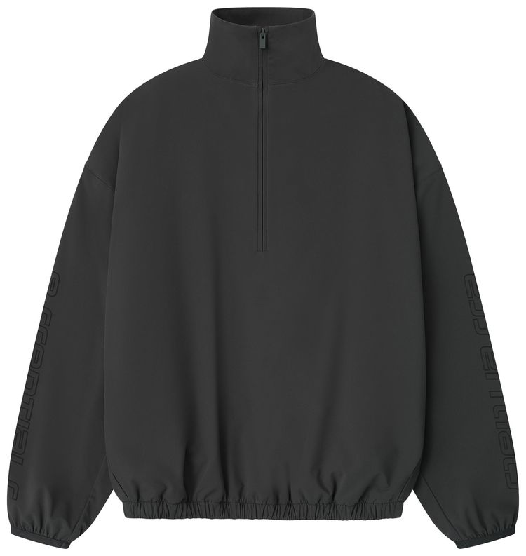 Fear of God Essentials Womens Nylon Half Zip Track Jacket Iron Grey