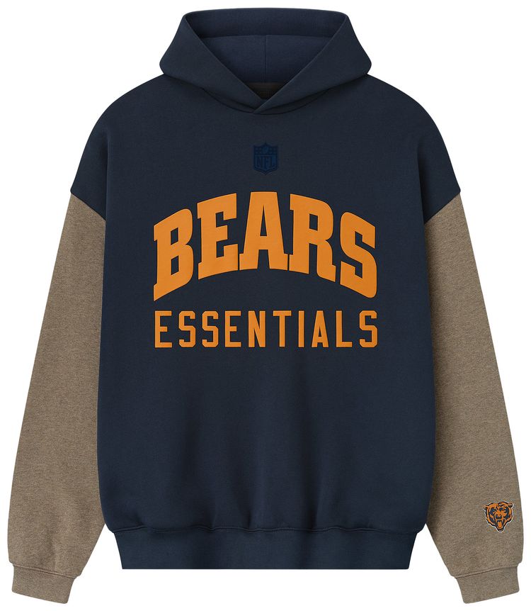 Fear of God Essentials Bears Sport Hoodie Dark Sapphire Homestead Heather