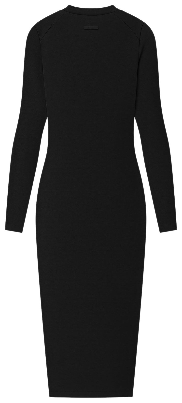 Fear of God Essentials Rib Knit Fitted Long Sleeve Dress Vintage Black