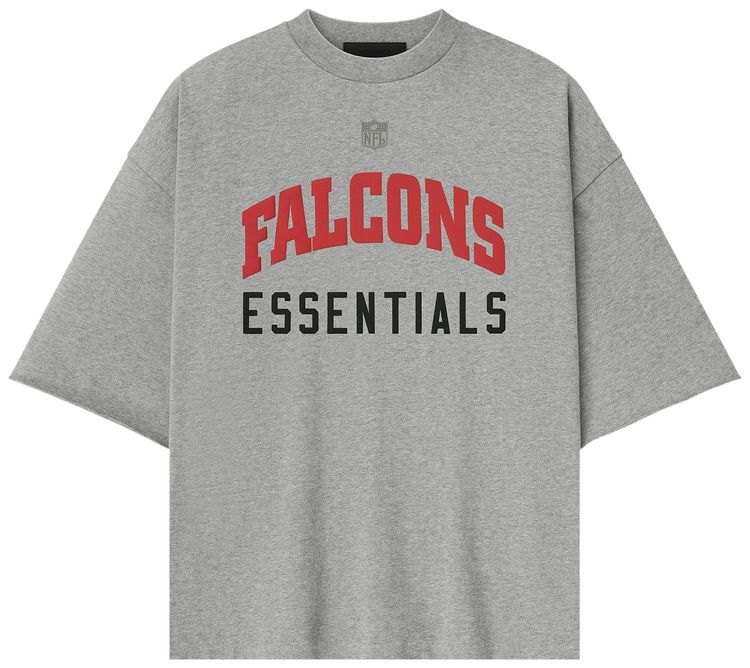 Fear of God Essentials Falcons 90s 34 Sleeve Tee Concrete Heather