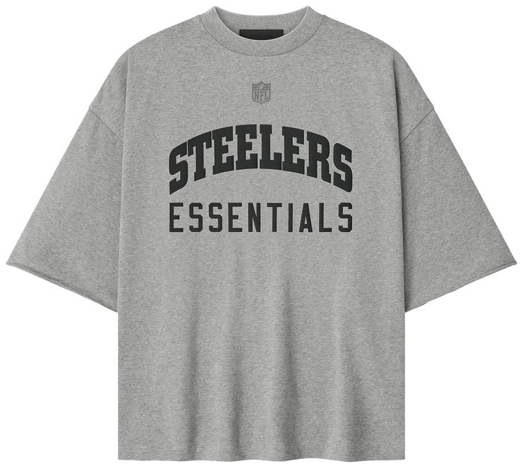 Fear of God Essentials Steelers 90s 34 Sleeve Tee Concrete Heather