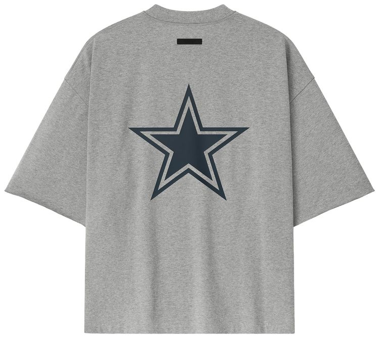 Fear of God Essentials Cowboys 90s 34 Sleeve Tee Concrete Heather