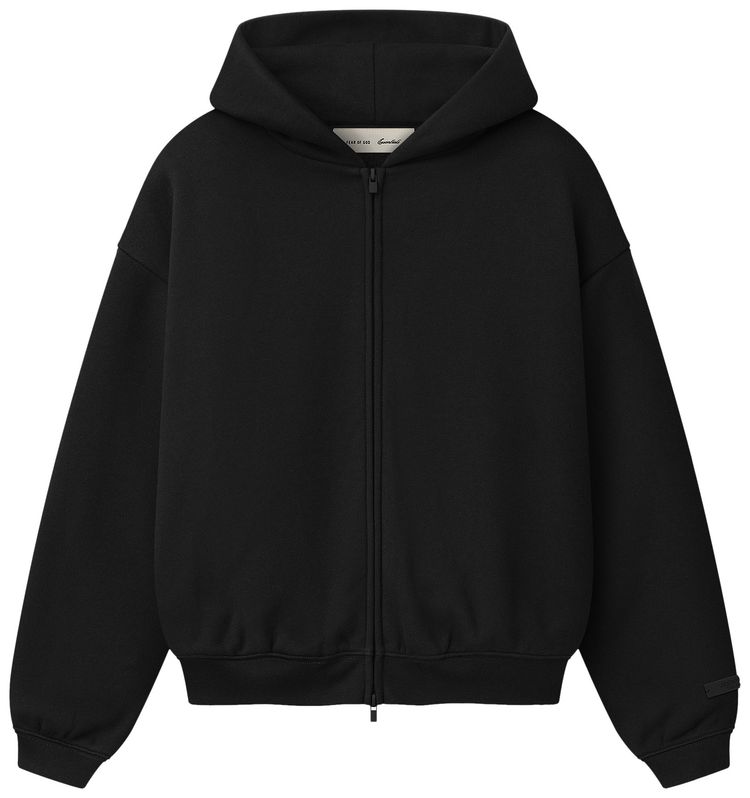 Fear of God Essentials Classic Full Zip Hoodie Vintage Black