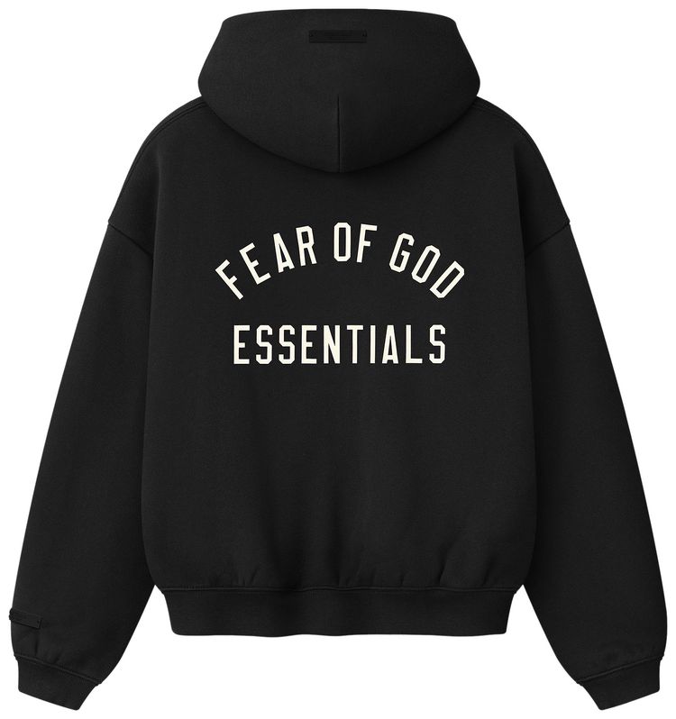Fear of God Essentials Classic Full Zip Hoodie Vintage Black