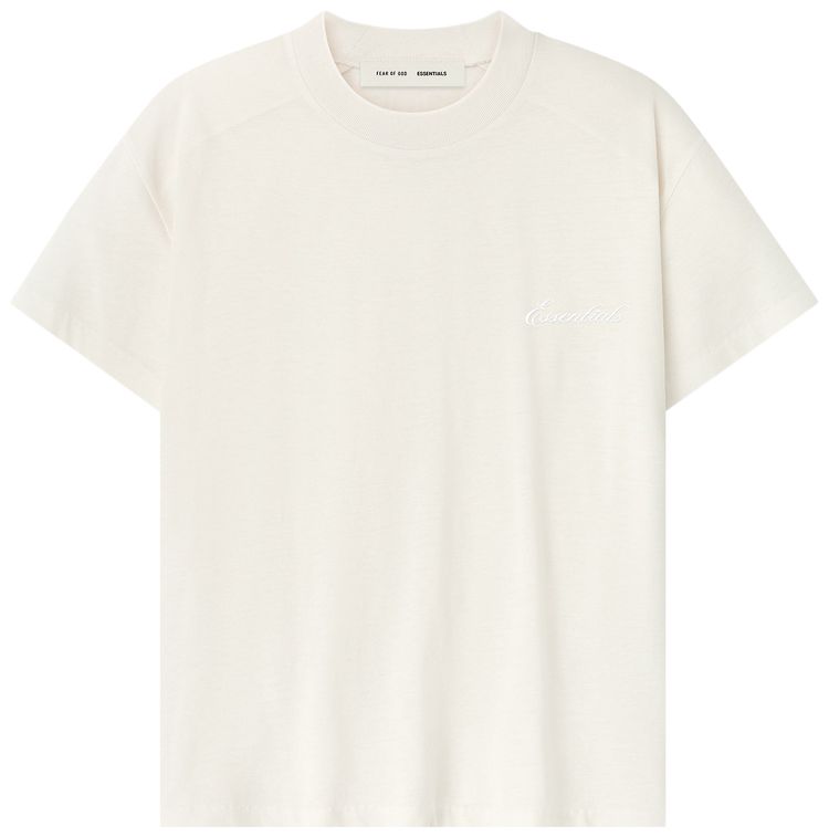Fear of God Essentials Embroidered Classic Tee Ivory