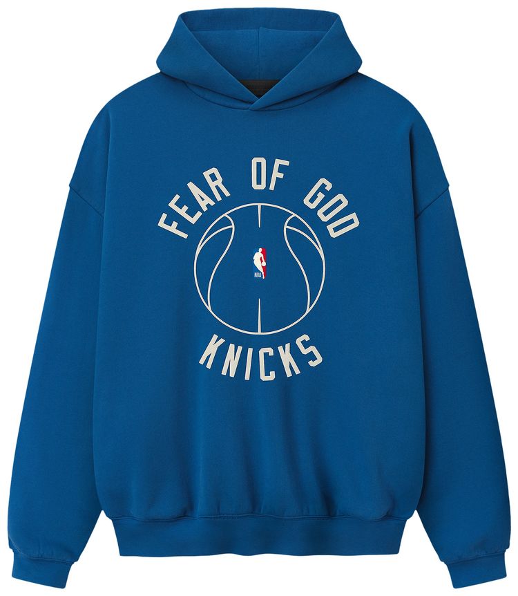 Fear of God Essentials Knicks x Barkley Hendricks 90s Hoodie Faded Blue