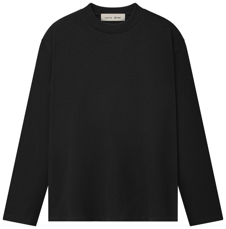 Fear of God Essentials Lightweight Signature Classic Long Sleeve Tee Vintage Black