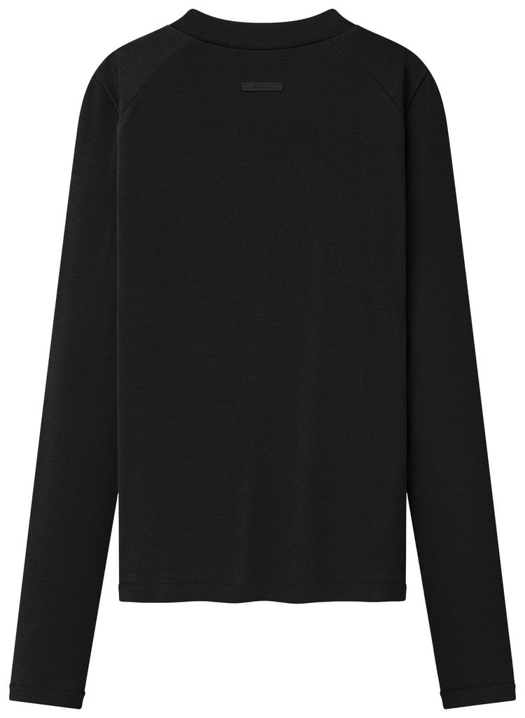 Fear of God Essentials Rib Fitted Long Sleeve Tee Vintage Black