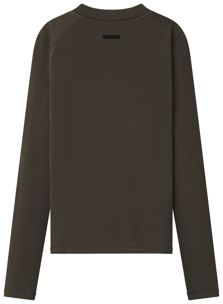 Fear of God Essentials Rib Fitted Long Sleeve Tee Brown