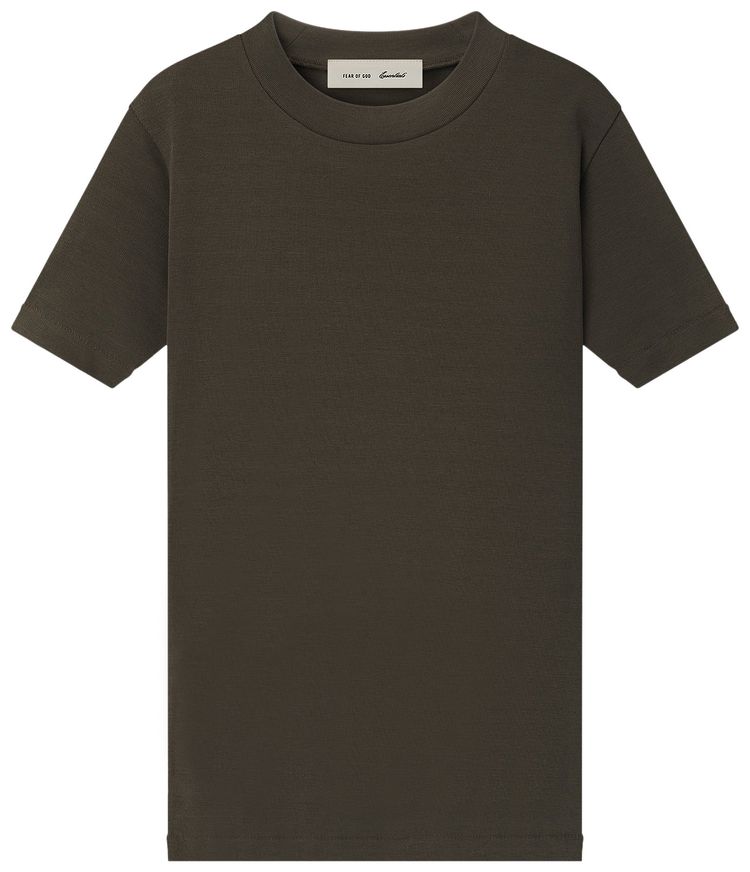 Fear of God Essentials Rib Fitted Short Sleeve Tee Brown
