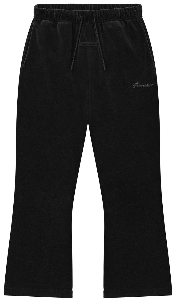 Fear of God Essentials Velour Flare Sweatpant Vintage Black