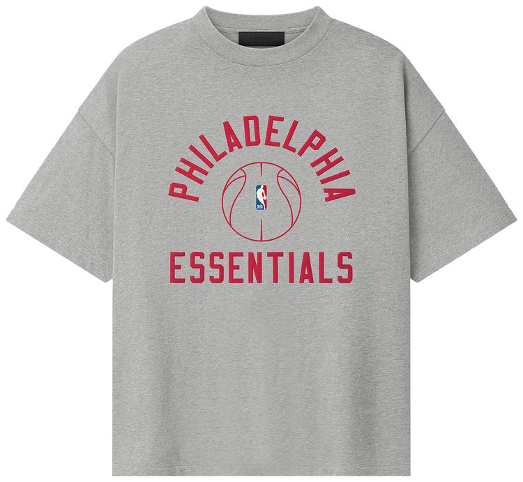 Fear of God Essentials Sixers x Barkley Hendricks 90s Tee Concrete Heather
