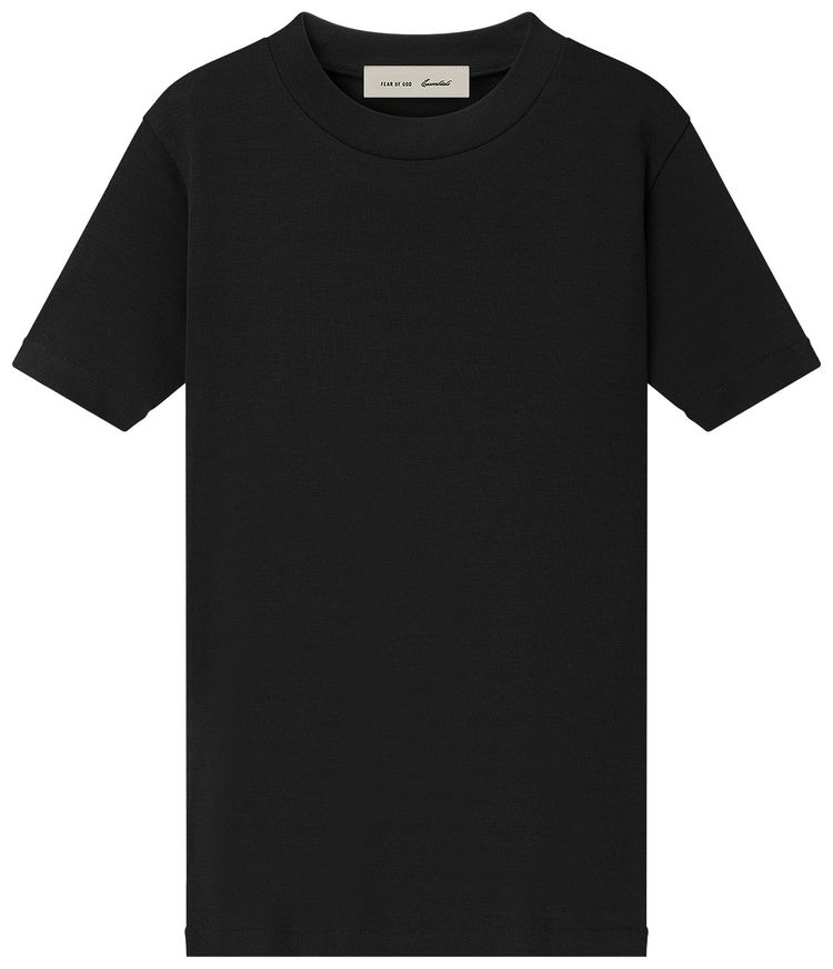 Fear of God Essentials Rib Fitted Short Sleeve Tee Vintage Black