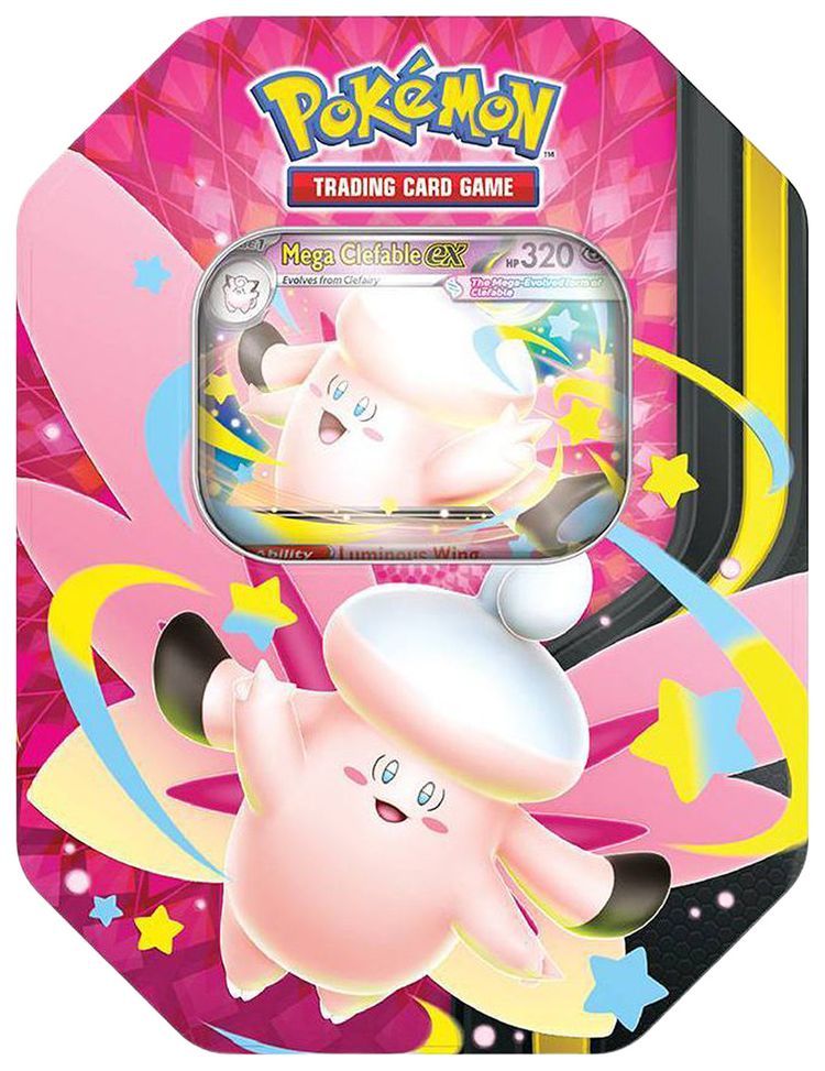 Pokemon Mega Moonlit Tin Mega Clefable ex