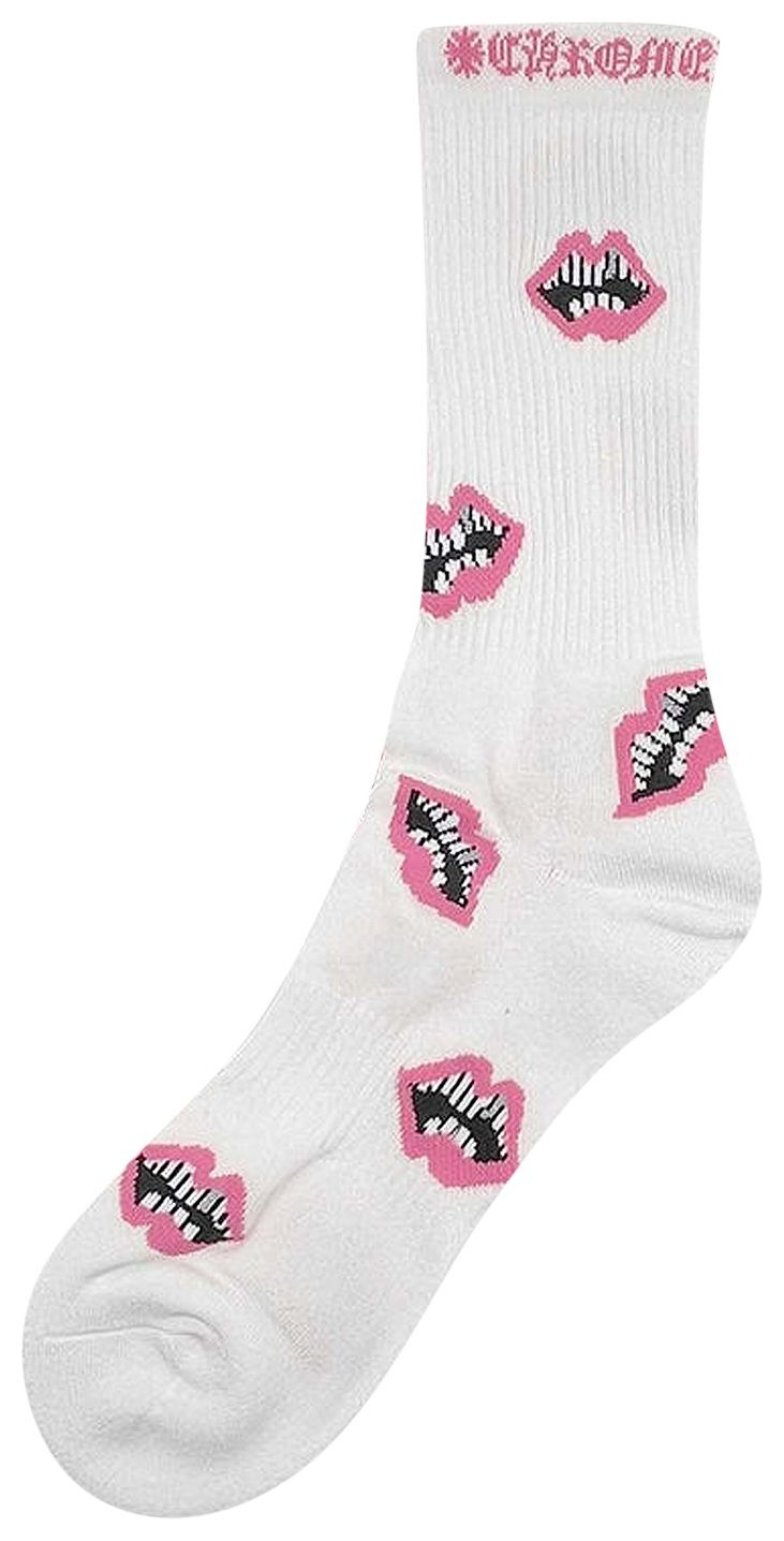 Chrome Hearts x Matty Boy Chomper Socks White