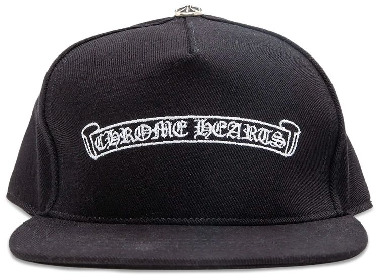 Chrome Hearts Scroll Label Cap Black
