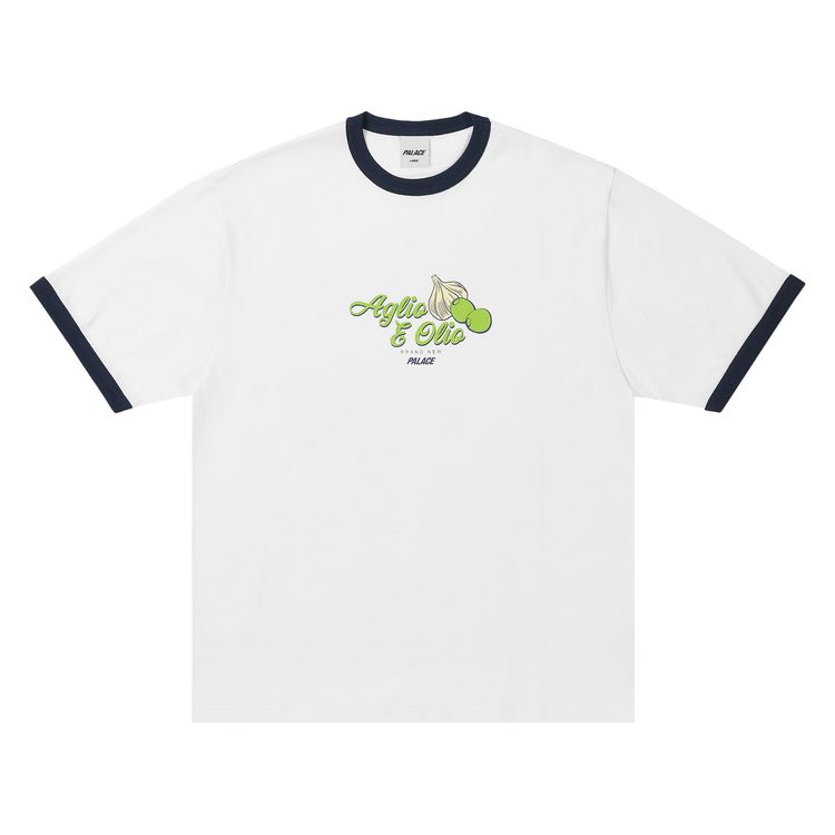Palace Aglio E Olio Ringer T Shirt White