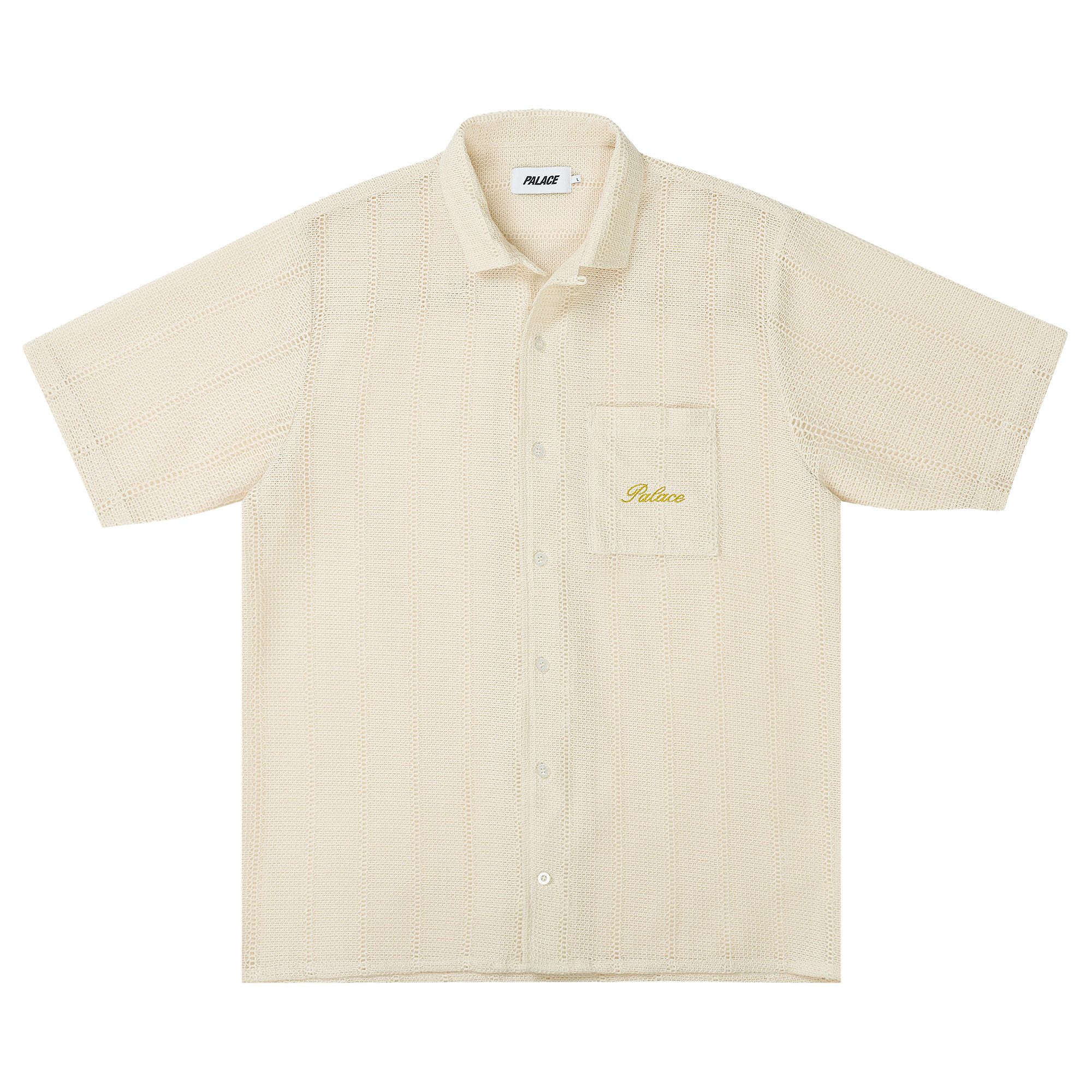 Buy Palace Script Texture Shirt 'Off White' - P30SHT024 | GOAT