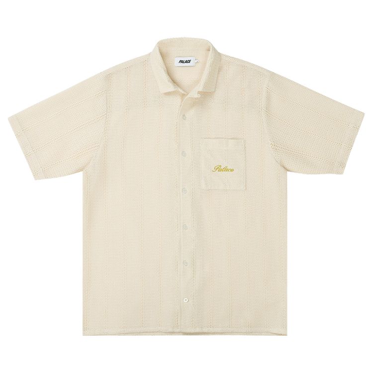 Palace Script Texture Shirt Off White