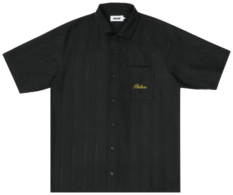 Palace Script Texture Shirt Black