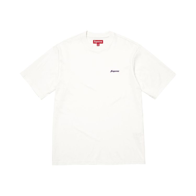 Supreme Washed Short Sleeve Top White