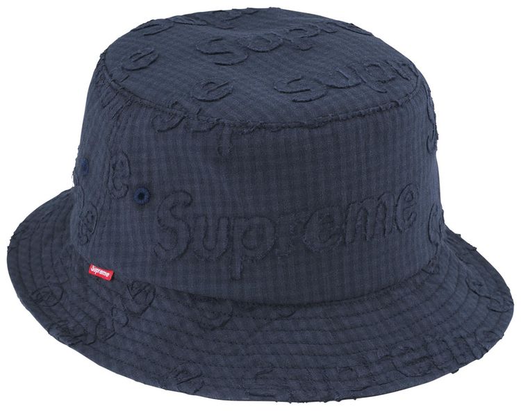 Supreme Monogram Gingham Crusher Navy