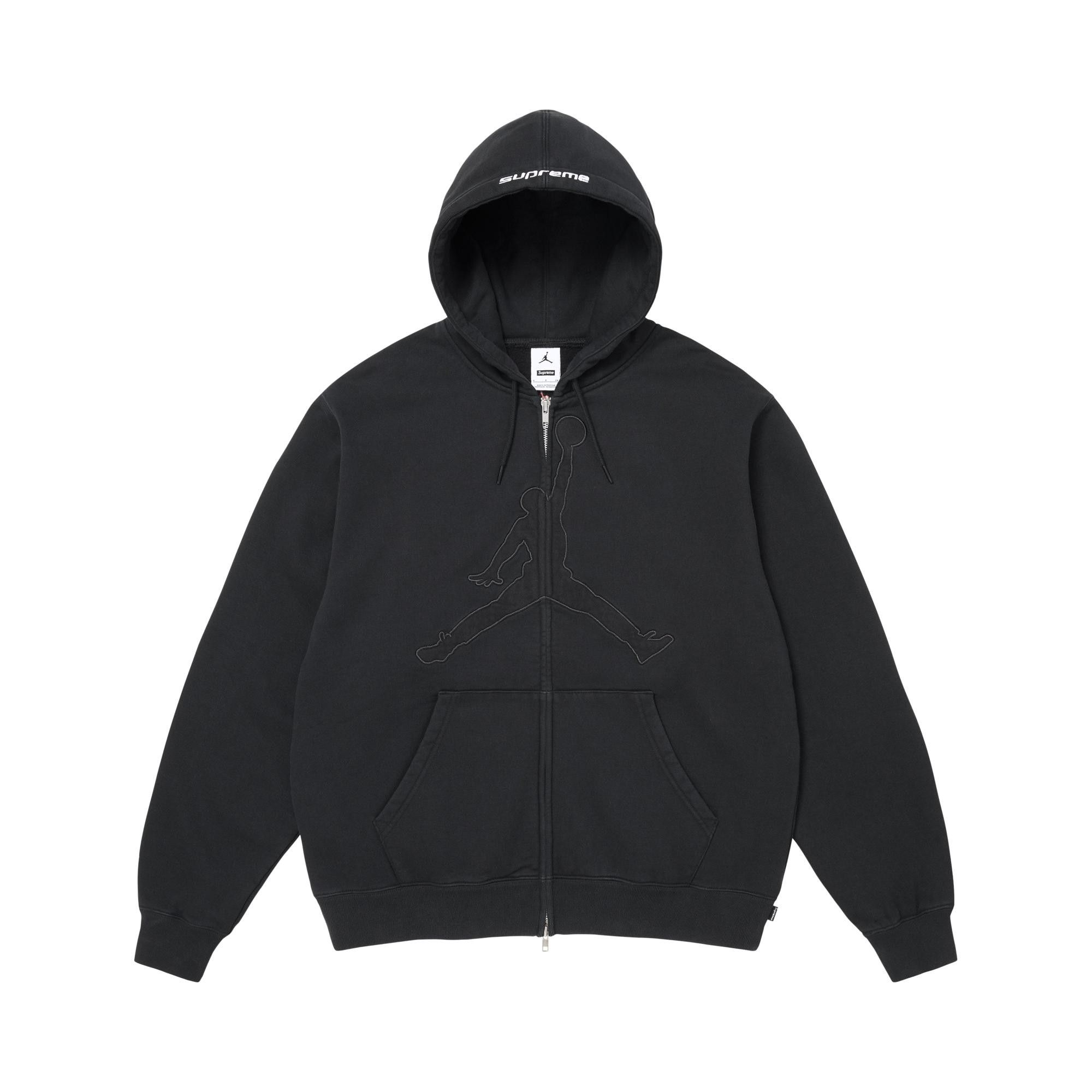 Buy Supreme x Jordan Zip Up Hooded Sweatshirt 'Black' - SS26SW24