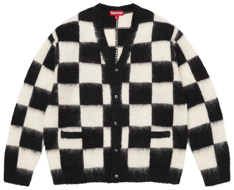 Supreme Checkerboard Cardigan Black