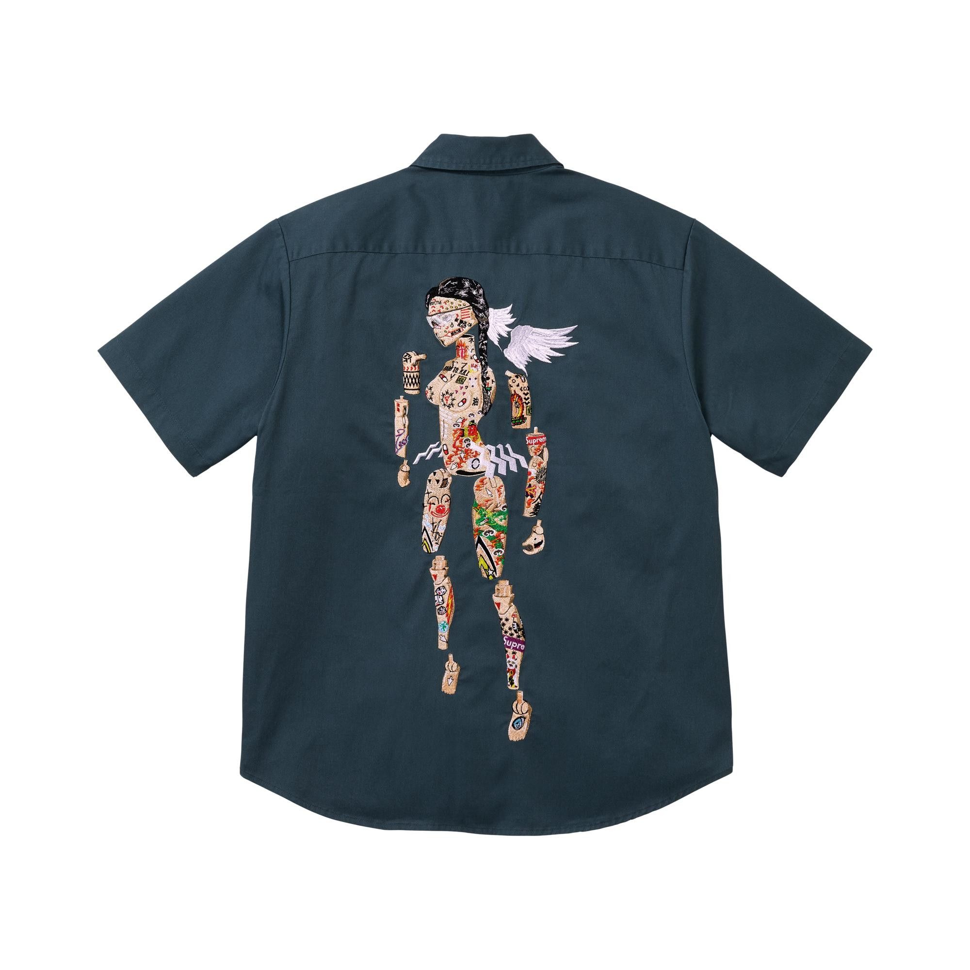 Buy Supreme Aoi Cyborg Short-Sleeve Work Shirt 'Navy' - SS26S37
