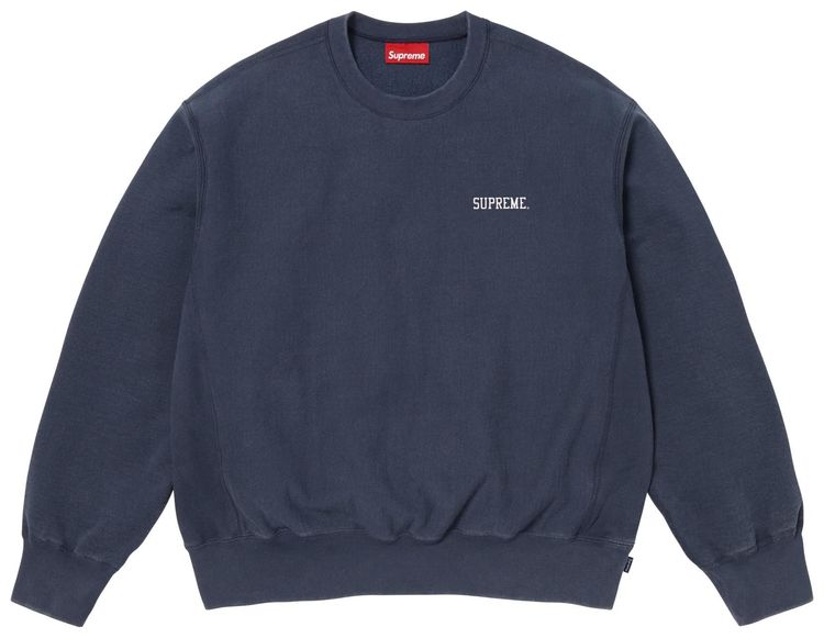 Supreme Washed Crewneck Navy