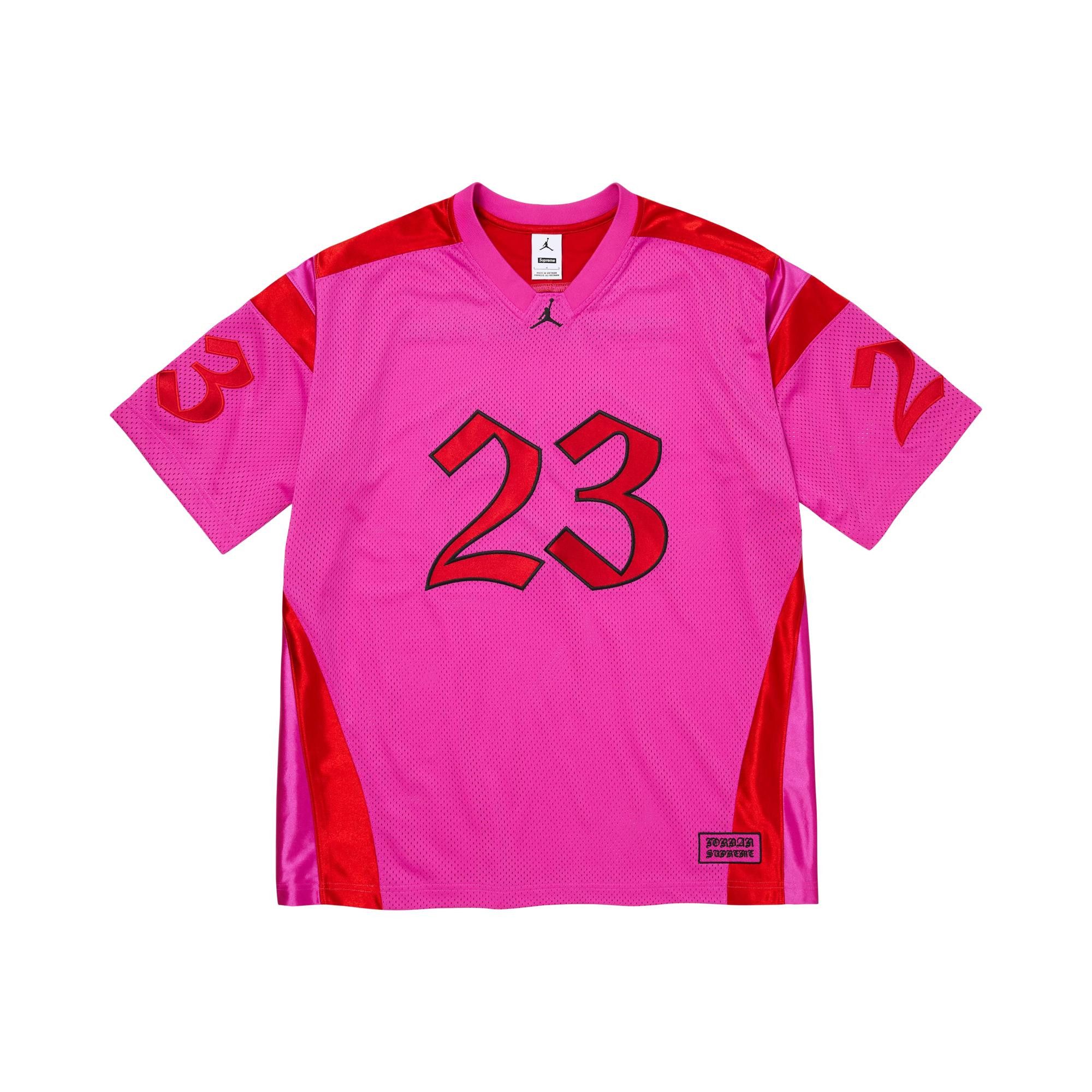 Buy Supreme x Jordan Warm Up Jersey 'Pink' - SS26KN23 PINK | GOAT CA