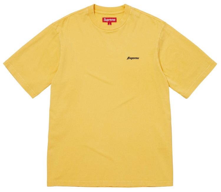 Supreme Washed Short Sleeve Top Yellow
