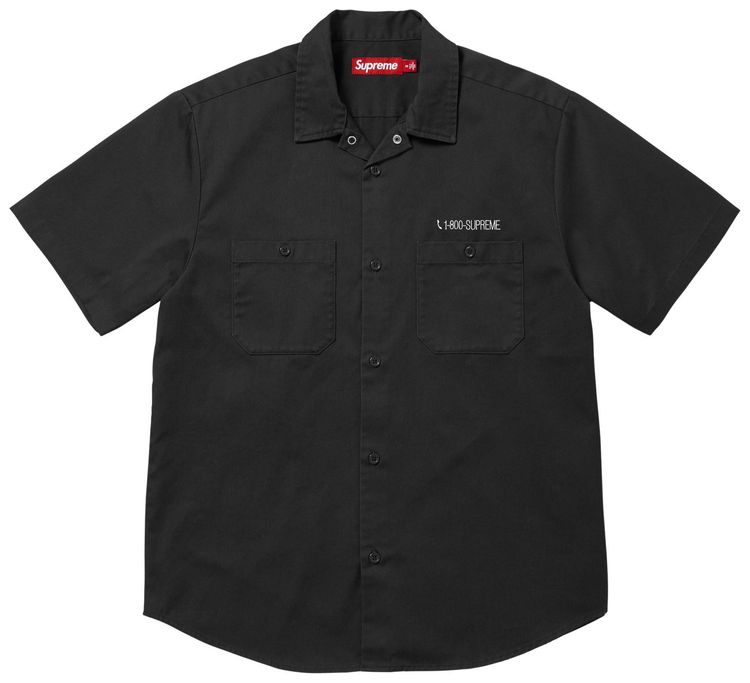 Supreme Aoi Cyborg Short Sleeve Work Shirt Black