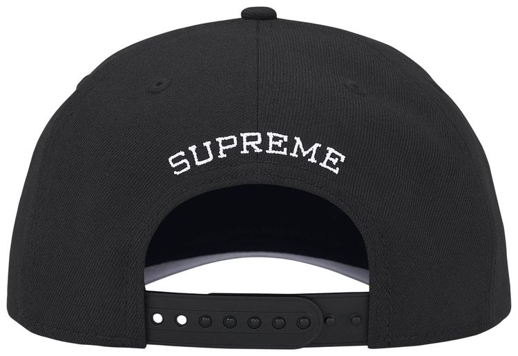 Supreme Gothic Outline Adjustable New Era Black