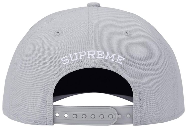 Supreme Gothic Outline Adjustable New Era Grey