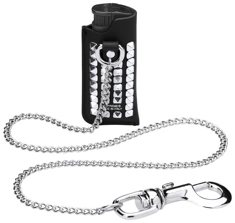 Supreme Studded Leather Lighter Holder Black